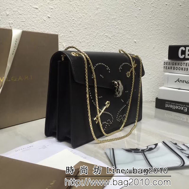 BVLGARI寶格麗 專櫃新品 Serpenti Forever系列 雙層蛇頭包 鏈條單肩斜挎包 B285887 FYD1076